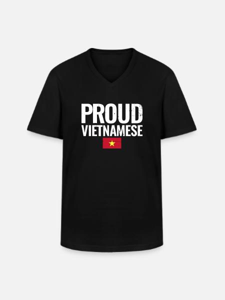 Orgogliosa vietnamita Vietnam Bandiera vietnamita vietnamita - Maglietta da uomo classica con scollo a V - nero