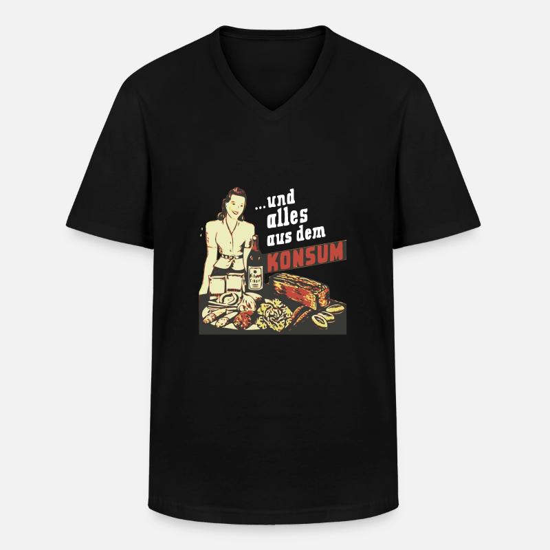 ... and everything from consumption - Men's V-Neck T-Shirt - black
