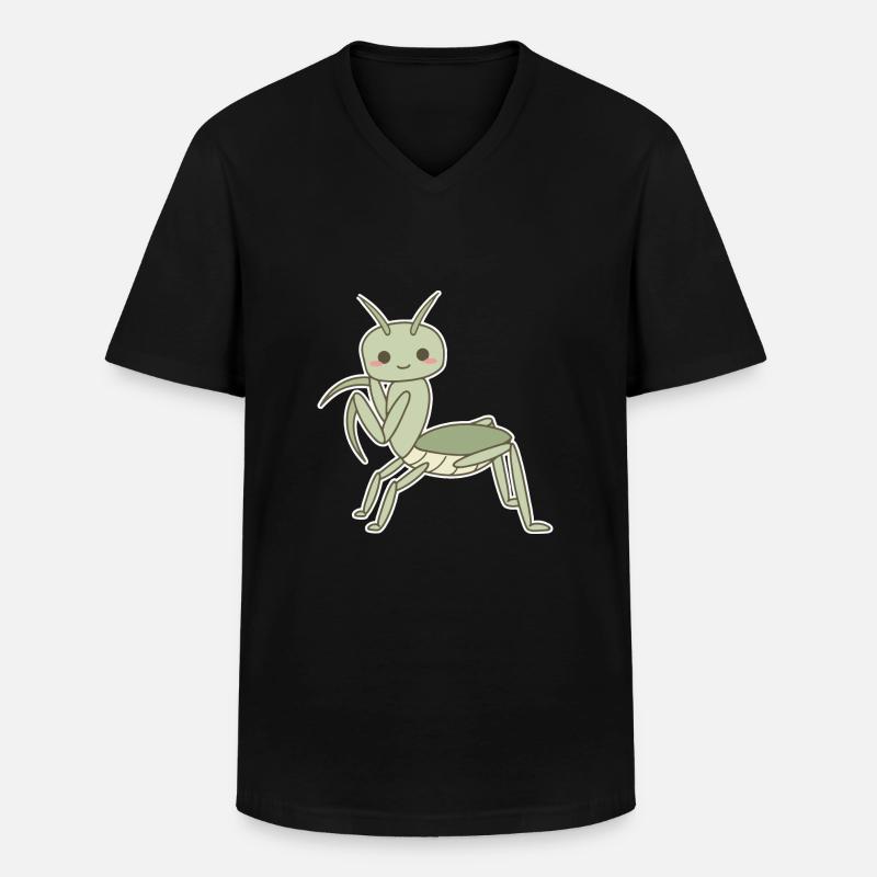 Gottesanbeterin - Männer-T-Shirt mit V-Ausschnitt - Schwarz