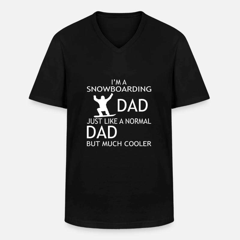 Snowboard Snowboarder - Männer-T-Shirt mit V-Ausschnitt - Schwarz