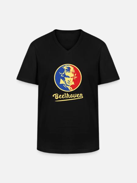Beethoven Bonn - Männer-T-Shirt mit V-Ausschnitt - Schwarz