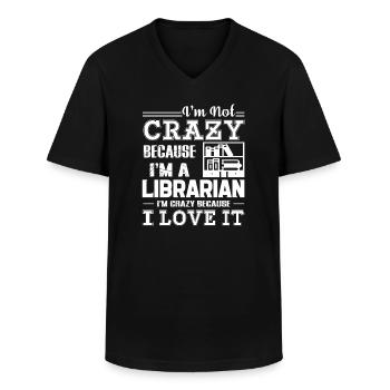 Bibliothekar Liebe, ein Bibliothekar zu sein - Männer-T-Shirt mit V-Ausschnitt - Schwarz - Vorne - AI Model Male 178 dark (178cm)
