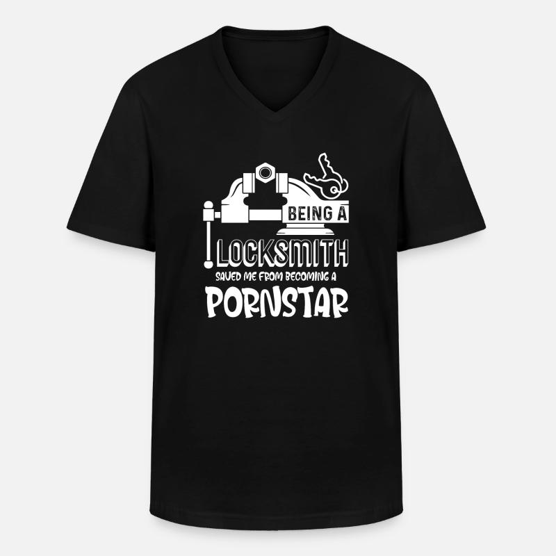 Locksmith Being A Locksmith - Men's V-Neck T-Shirt - black