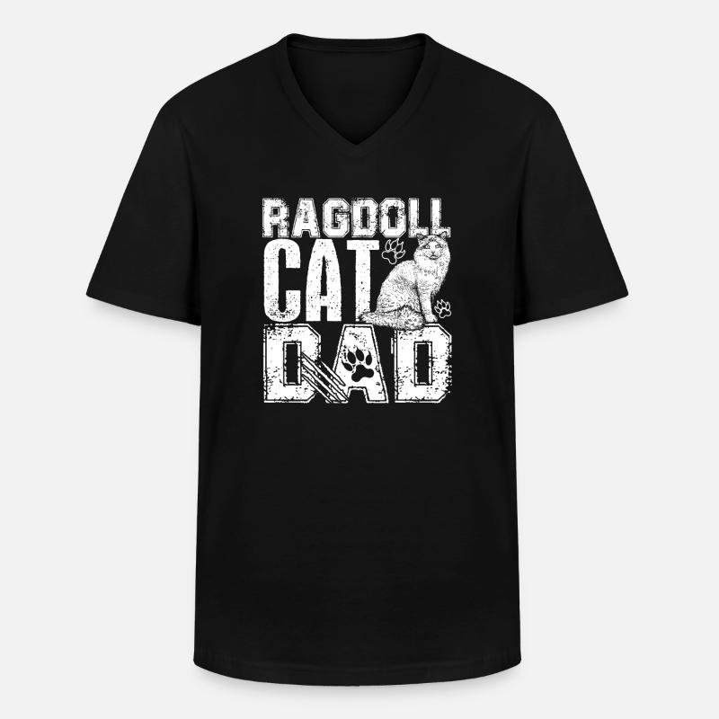 Ragdoll Cat Ragdoll Cat Dad - Männer-T-Shirt mit V-Ausschnitt - Schwarz