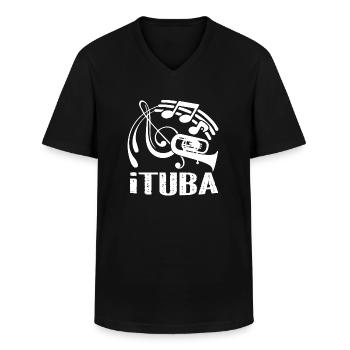 Tuba Tuba drôle - T-shirt col V Homme - noir - Devant - AI Model Male 178 dark (178cm)