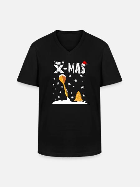 Darty x - max - Men's V-Neck T-Shirt - black