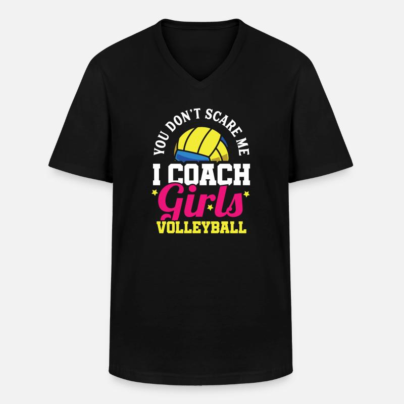 Mädchen Volleyball Trainer Lustig - Männer-T-Shirt mit V-Ausschnitt - Schwarz