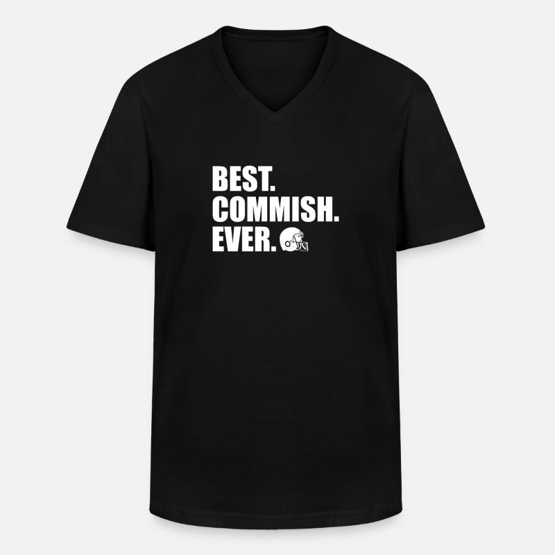 Fantasy Football Commish Champ Abbigliamento - Maglietta da uomo classica con scollo a V - nero