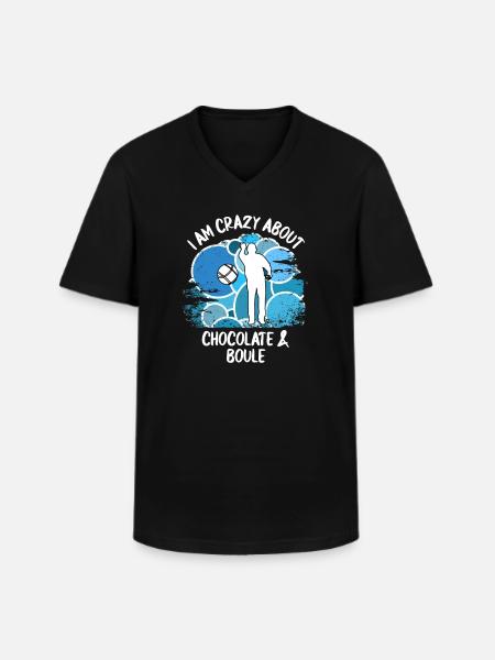 Boule Petanque Boccia Boules Chocolate - Men's V-Neck T-Shirt - black