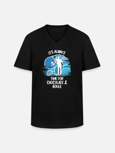 Boule Petanque Boccia Boules Chocolate - Men's V-Neck T-Shirt - black