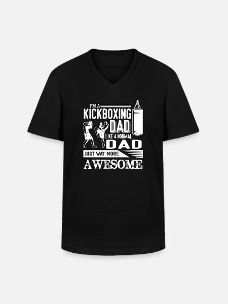 Kickboxing I'm A Kickboxing Dad - Men's V-Neck T-Shirt - black