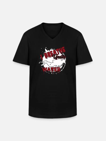 Diving Diving I Under Water - Men's V-Neck T-Shirt - black