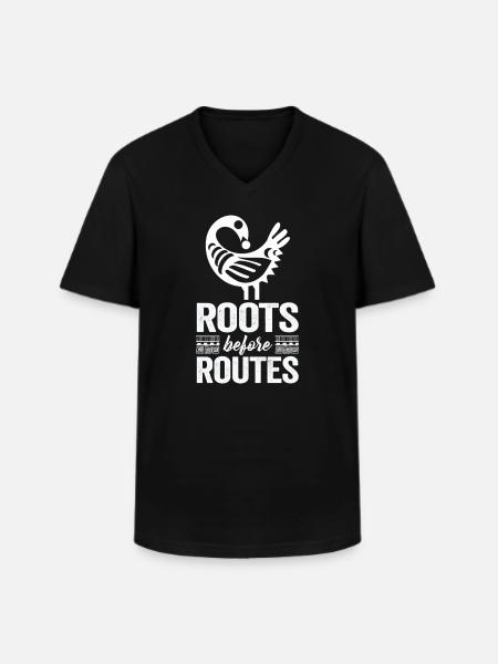 Sankofa Symbol Adinkra Ghana Black - Men's V-Neck T-Shirt - black
