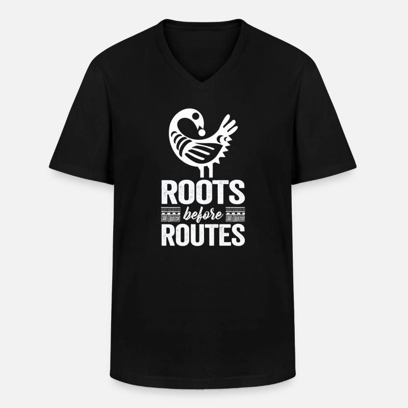 Sankofa Symbol Adinkra Ghana Schwarz - Männer-T-Shirt mit V-Ausschnitt - Schwarz