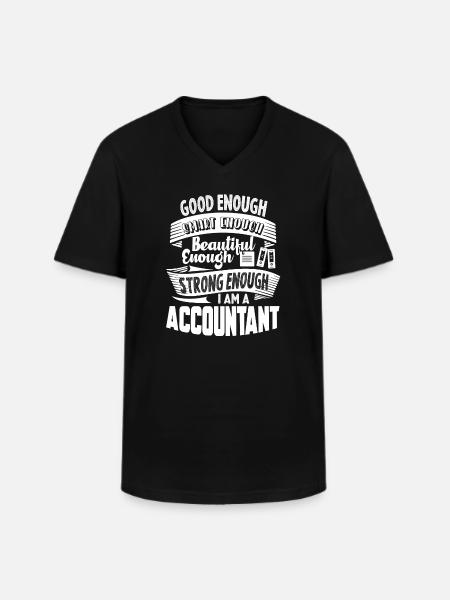 Accountant Strong Accountant - Men's V-Neck T-Shirt - black