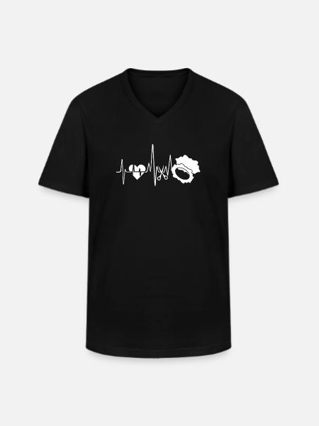 Scrapbooking Scrapbook Heartbeat - Men's V-Neck T-Shirt - black