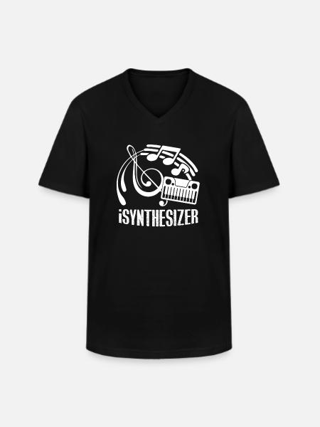Synthesizer Funny Synthesizer - Men's V-Neck T-Shirt - black