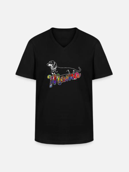 Dachshund Dachshund Mama - Men's V-Neck T-Shirt - black