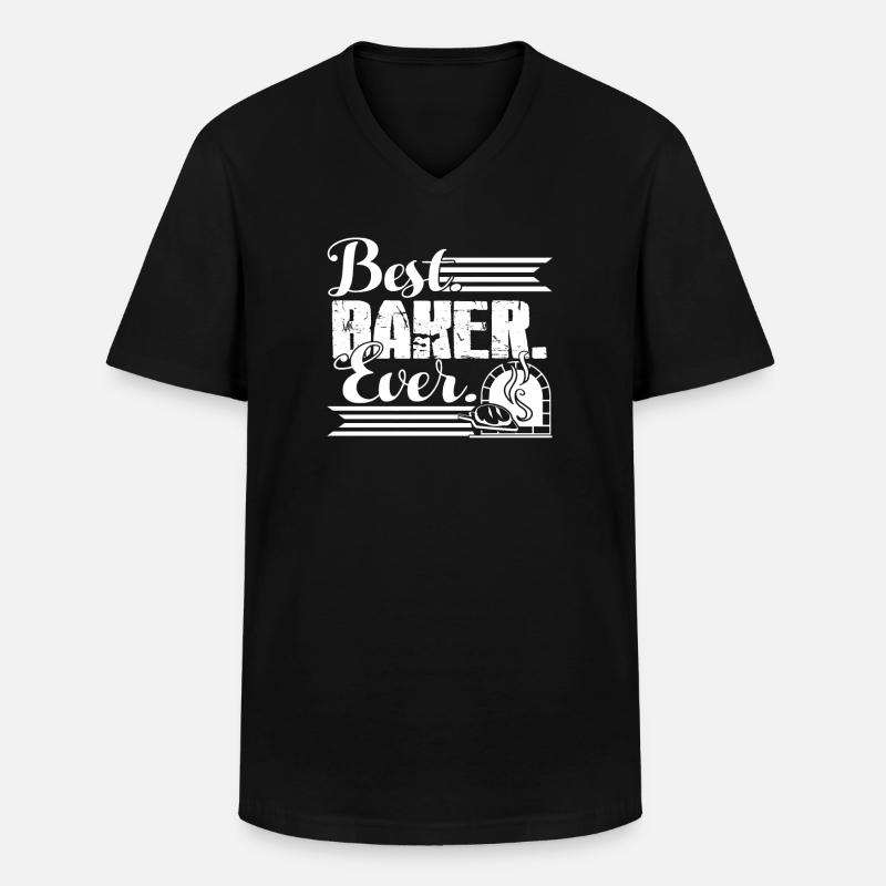 Baker Best Baker Ever - Men's V-Neck T-Shirt - black
