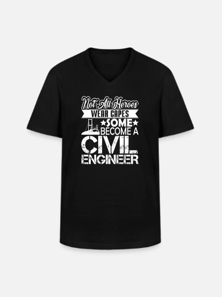 Civil Engineer Civil Engineer Hero - Men's V-Neck T-Shirt - black
