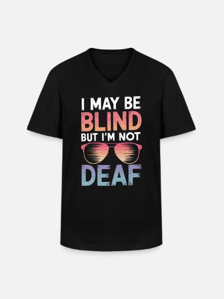 Blind blindness Visually impaired people - Men's V-Neck T-Shirt - black
