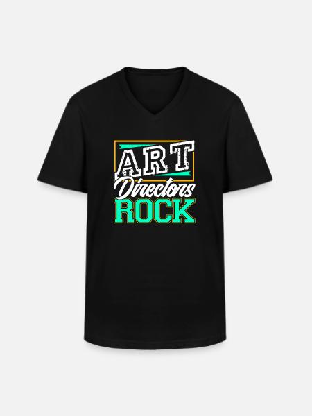 Art Directors Rock - Men's V-Neck T-Shirt - black