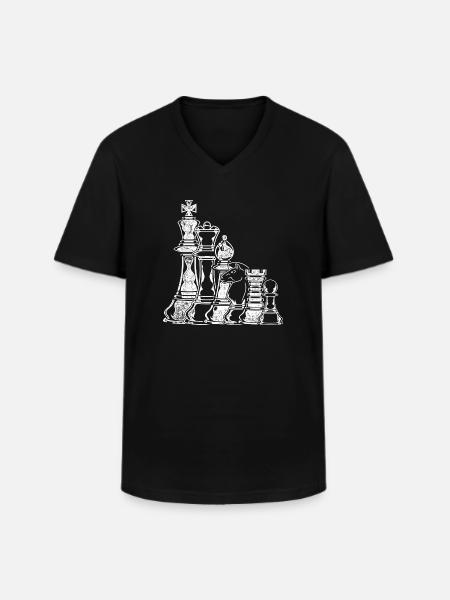 chess - Men's V-Neck T-Shirt - black