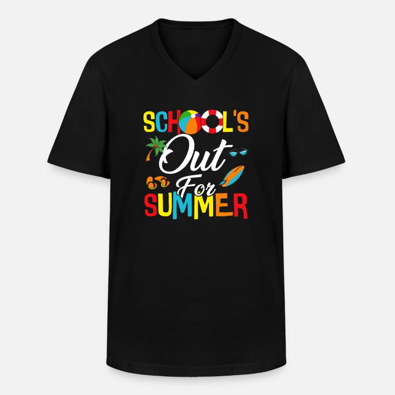 Schools Out For Summer - Männer-T-Shirt mit V-Ausschnitt - Schwarz