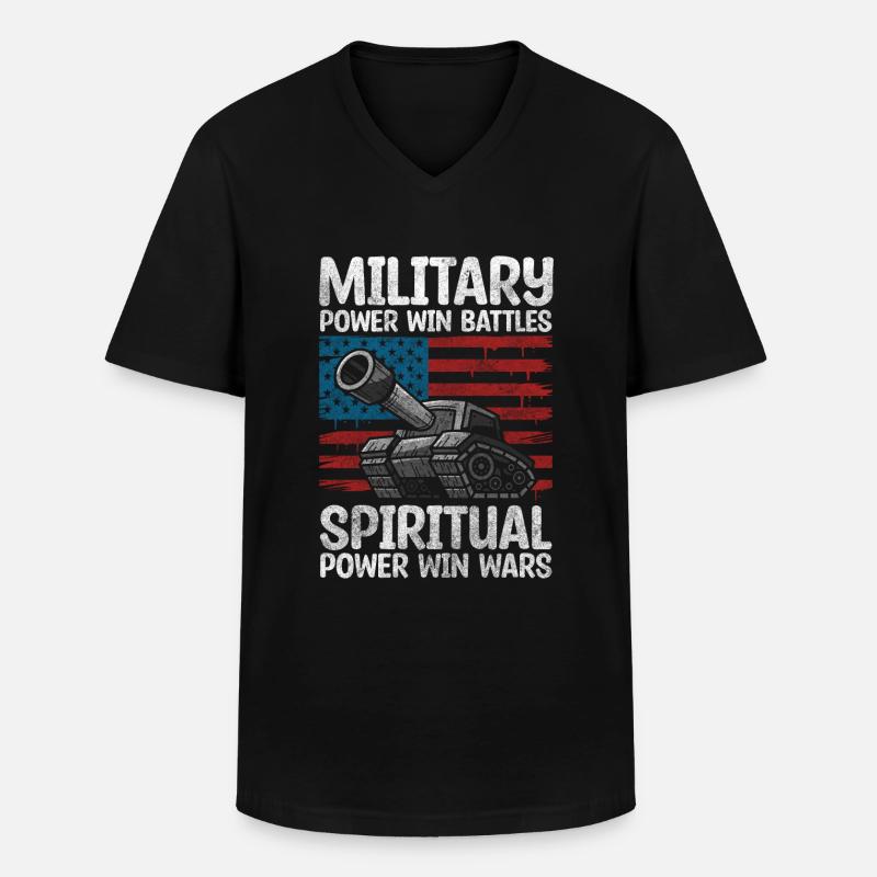Krieg Kampf Kampffahrzeug - Männer-T-Shirt mit V-Ausschnitt - Schwarz