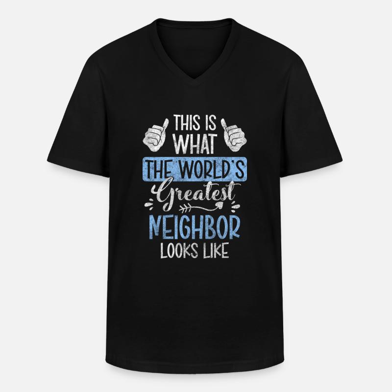 Nachbar Freundschaft Wohnung - Männer-T-Shirt mit V-Ausschnitt - Schwarz
