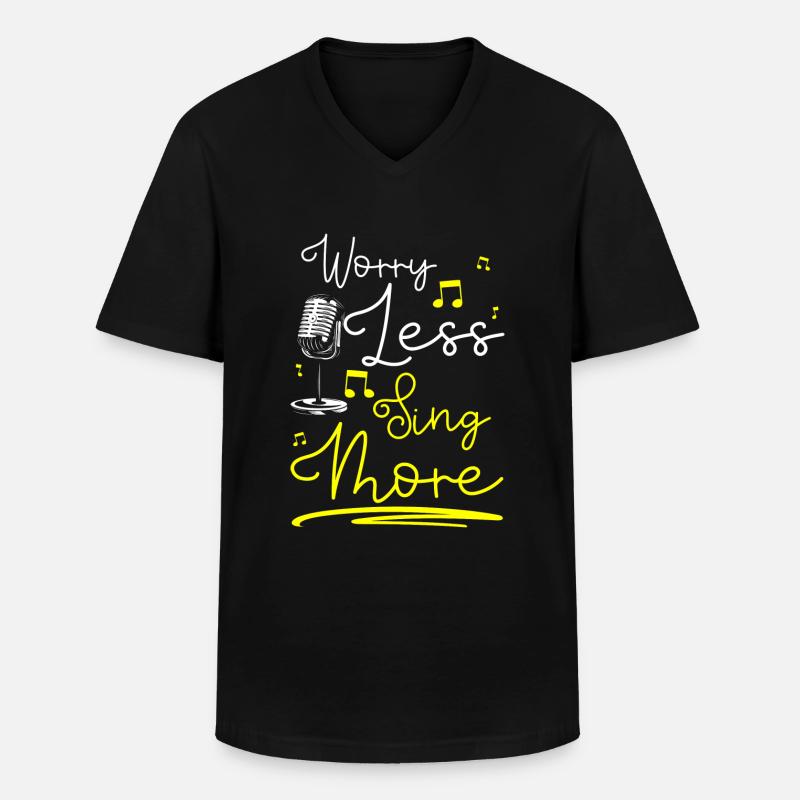 Musiker Kunst - Männer-T-Shirt mit V-Ausschnitt - Schwarz
