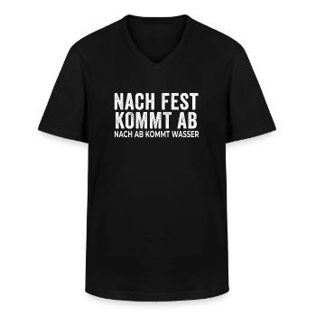 Nach fest kommt ab nach ab kommt wasser Klempner - Männer-T-Shirt mit V-Ausschnitt - Schwarz - Vorne - AI Model Male 178 dark (178cm)