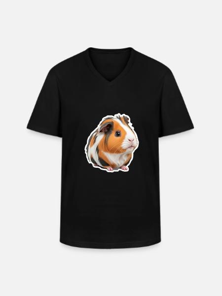Cute guinea pig - Men's V-Neck T-Shirt - black
