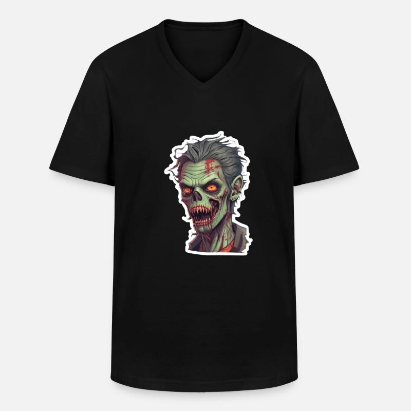 Zombie - Männer-T-Shirt mit V-Ausschnitt - Schwarz