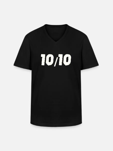 10/10 ti ud af ti 10 ud af 10 gaveideer - Klassisk herre T-shirt med V-udskæring - sort