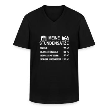KFZ Meister Stundensätze - Männer-T-Shirt mit V-Ausschnitt - Schwarz - Vorne - AI Model Male 178 dark (178cm)
