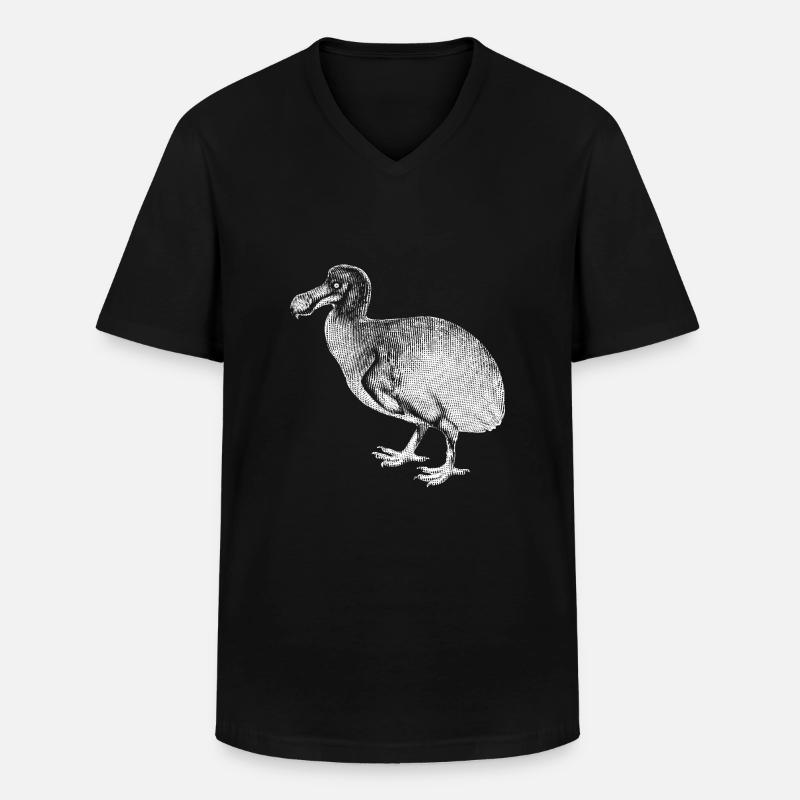 Dodo - white - Männer-T-Shirt mit V-Ausschnitt - Schwarz