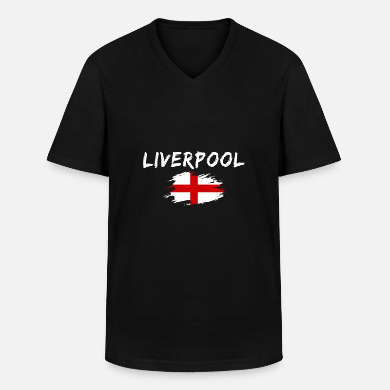 Liverpool England - Männer-T-Shirt mit V-Ausschnitt - Schwarz