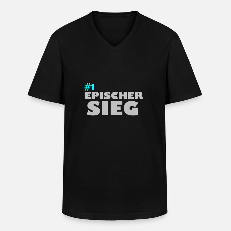 Epischer Sieg - Männer-T-Shirt mit V-Ausschnitt - Schwarz