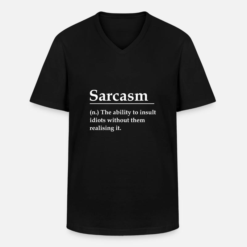 Sarkasmus - Männer-T-Shirt mit V-Ausschnitt - Schwarz