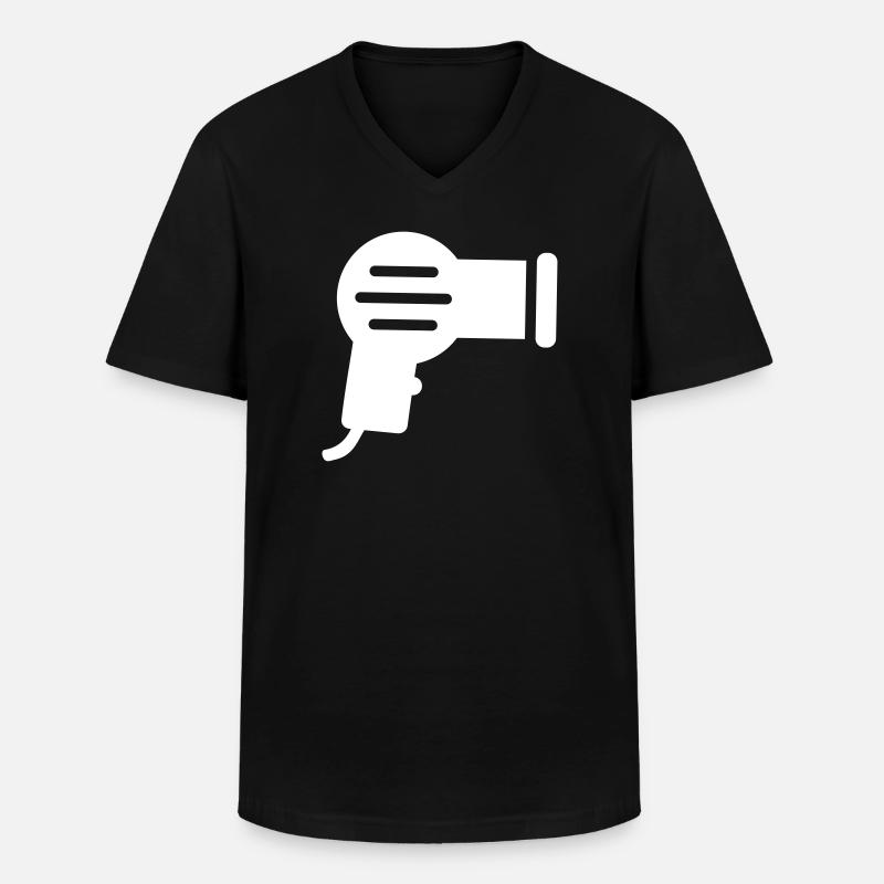 Föhn - Männer-T-Shirt mit V-Ausschnitt - Schwarz