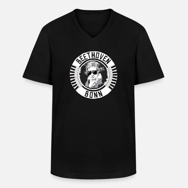 Beethoven Bonn - Männer-T-Shirt mit V-Ausschnitt - Schwarz