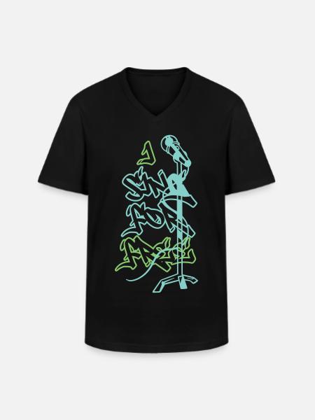 I Sing for Free - Men's V-Neck T-Shirt - black
