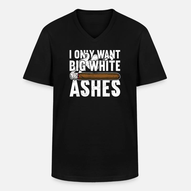 Zigarren Zigarren - Männer-T-Shirt mit V-Ausschnitt - Schwarz
