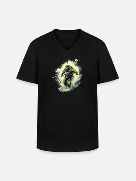 Diver - Men's V-Neck T-Shirt - black