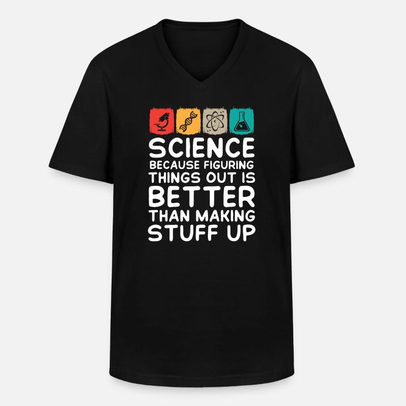 Science is Real - Männer-T-Shirt mit V-Ausschnitt - Schwarz