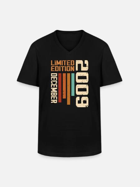 December 2009 - 2009 December - Men's V-Neck T-Shirt - black
