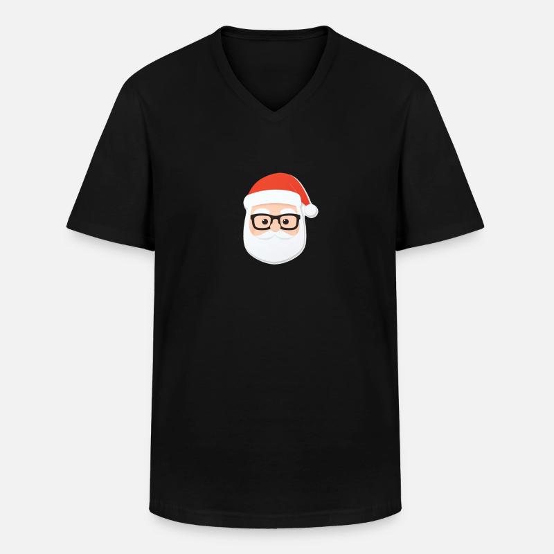 Weihnachtsmann - Illustration - Männer-T-Shirt mit V-Ausschnitt - Schwarz