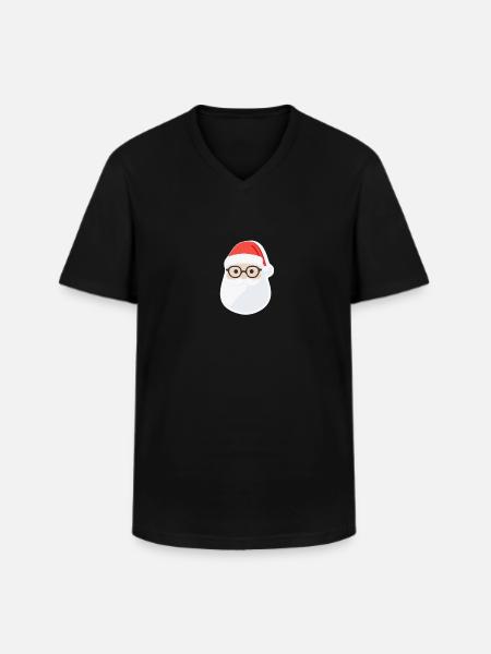 Santa Claus - illustration - Men's V-Neck T-Shirt - black