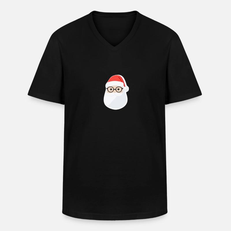 Weihnachtsmann - Illustration - Männer-T-Shirt mit V-Ausschnitt - Schwarz